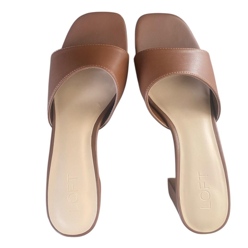 LOFT Tan Brown Slide Mules for Women